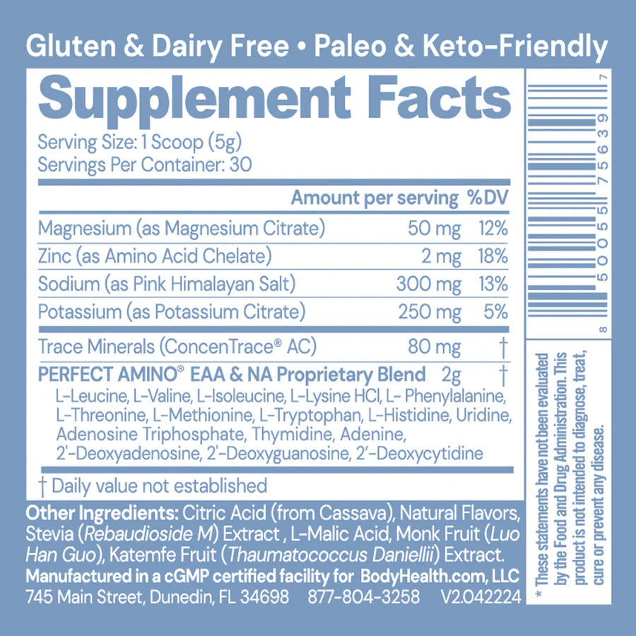 BodyHealth Perfect Amino Electrolytes- Mixed Berry