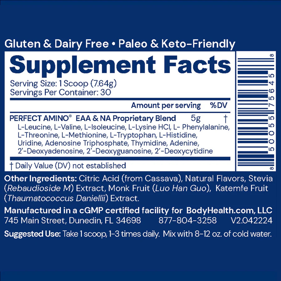 BodyHealth Perfect Amino Powder- Lemon Lime