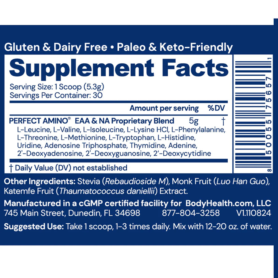 BodyHealth Perfect Amino Powder- Unflavored
