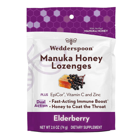Wedderspoon Manuka Honey Immunity Lozenge- Elderberry Flavor